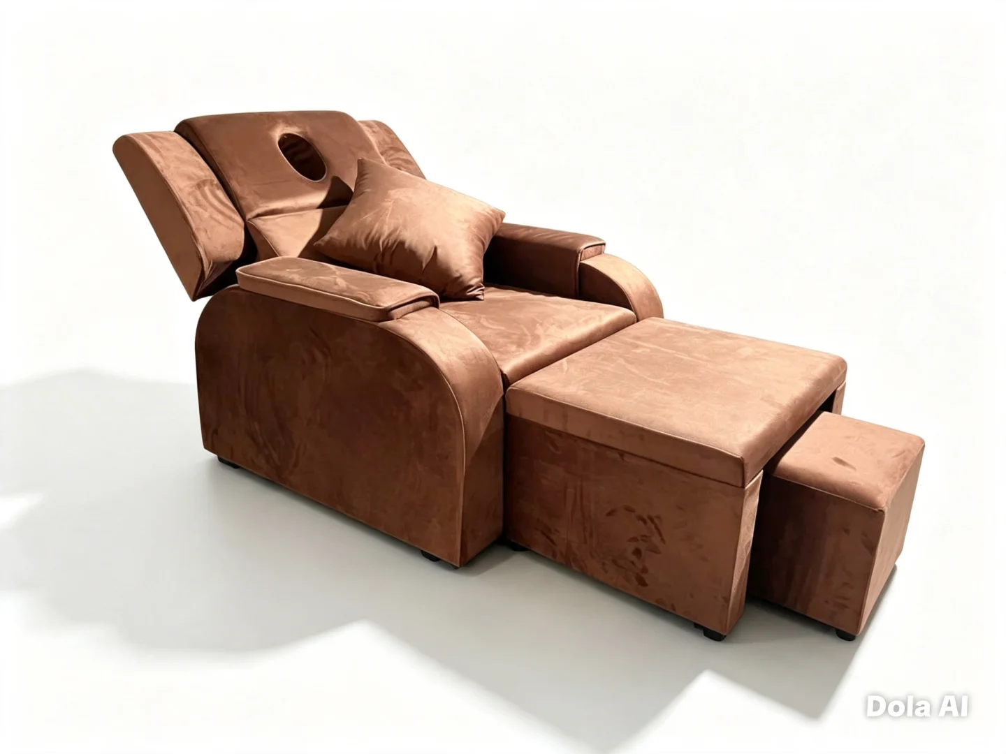 Ghế Foot Massage Chân Cao Cấp – Chỉnh Điện - Nỉ Vàng Đồng